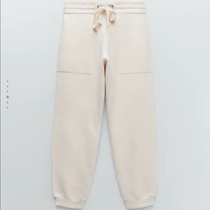 NWT ZARA knit joggers crime color brand new